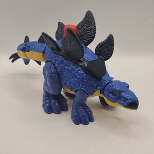 Imaginext Jurassic Park World Dominion Stegosaurus Dinosaur 9" Figure Blue Dino
